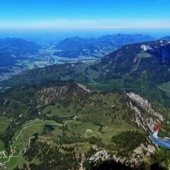 Flugwegposition um 10:51:45: Aufgenommen in der Nähe von Gemeinde Scheffau am Wilden Kaiser, Österreich in 2190 Meter